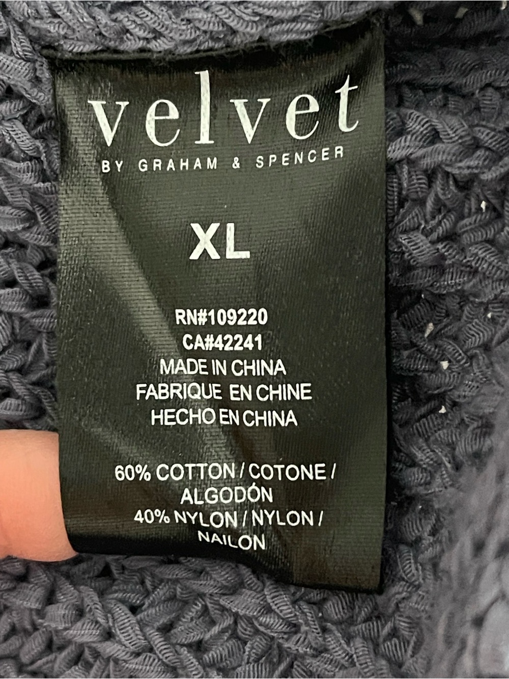 Velvet by Graham & Spencer Thalia Cardigan- Atlas- XL - Picture 9 of 9